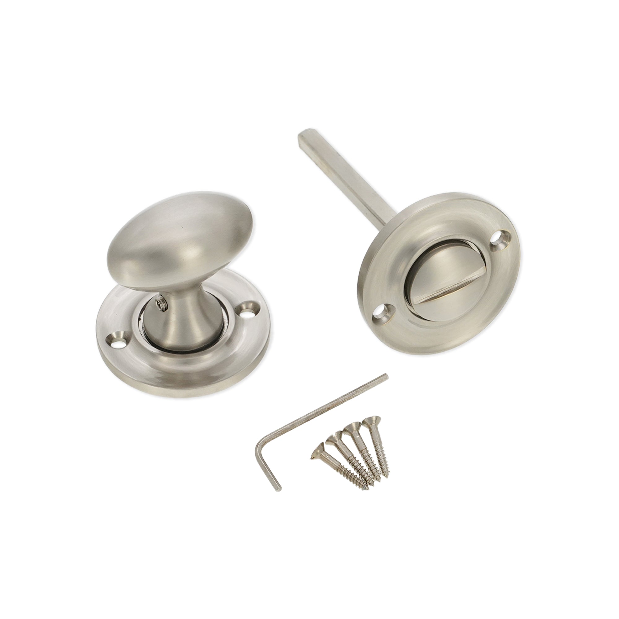 Slimline Turn & Release Satin Nickel - Thumbturn - Spira Brass - Yester Home