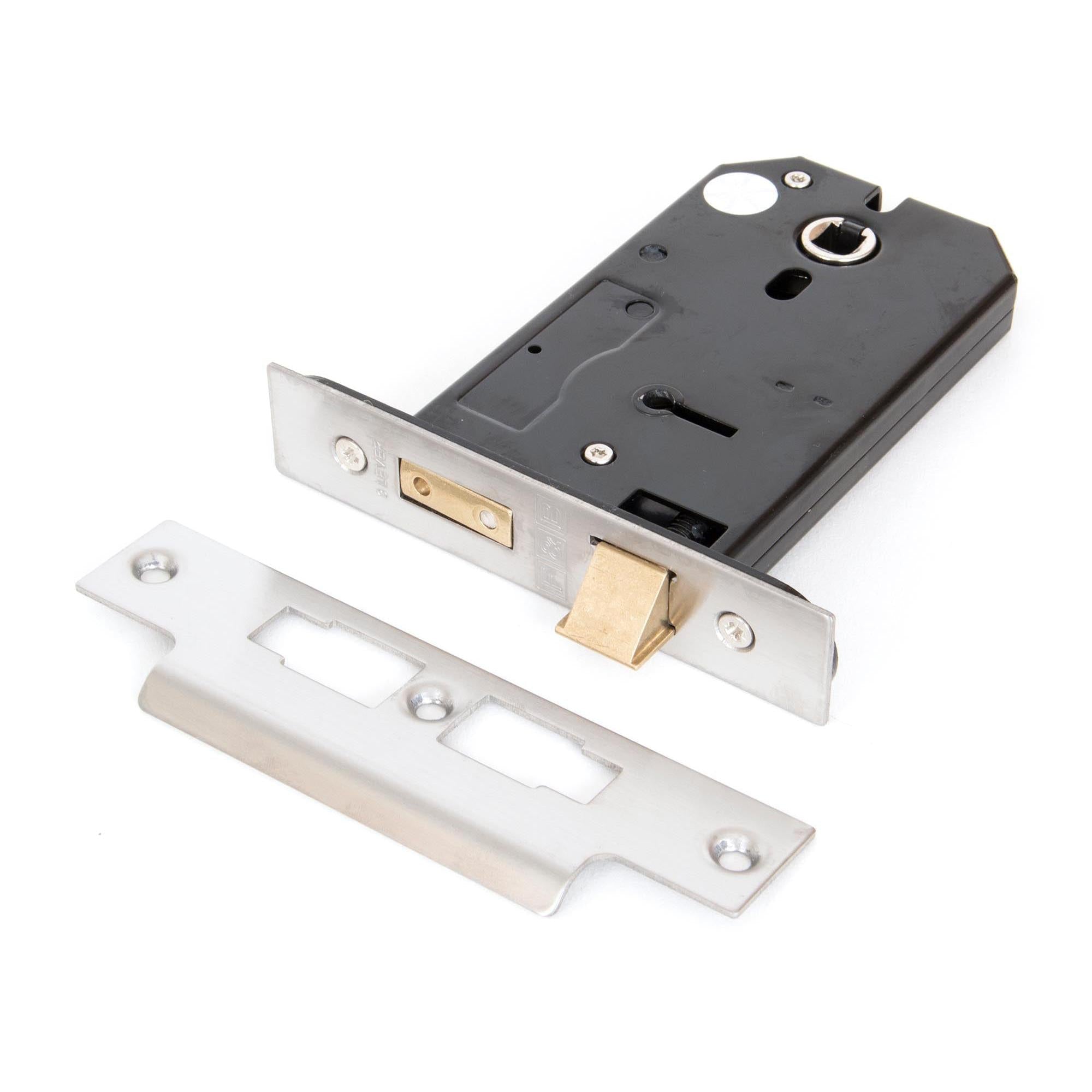 SS 5" Horizontal 3 Lever Sash Lock | From The Anvil - Horizontal Locks - From The Anvil - Yester Home