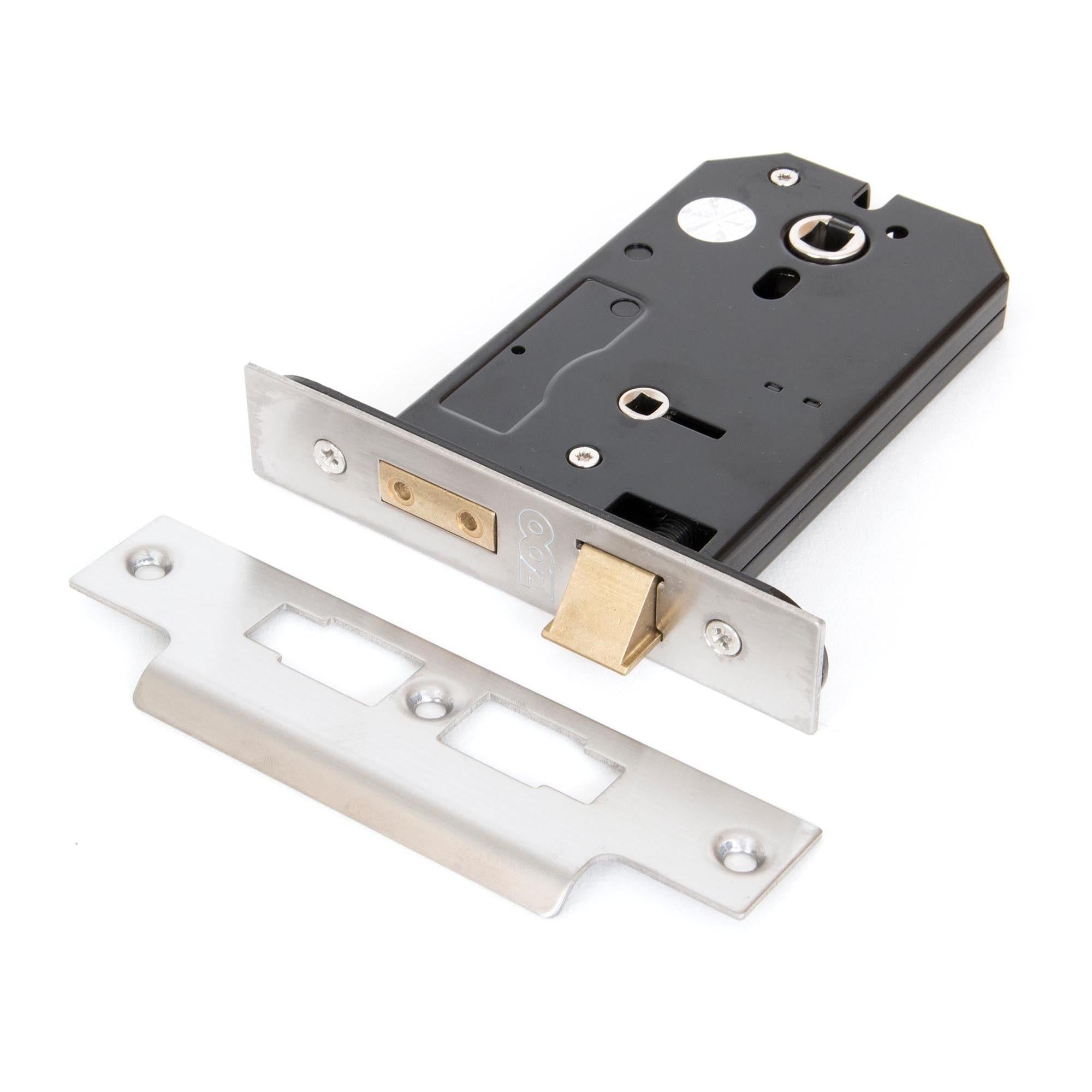 SS 5" Horizontal Bathroom Lock | From The Anvil - Bathroom Locks - From The Anvil - Yester Home