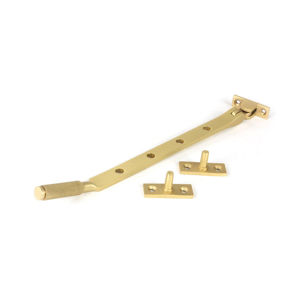 Satin Brass 10" Brompton Stay | From The Anvil-Stays-Yester Home