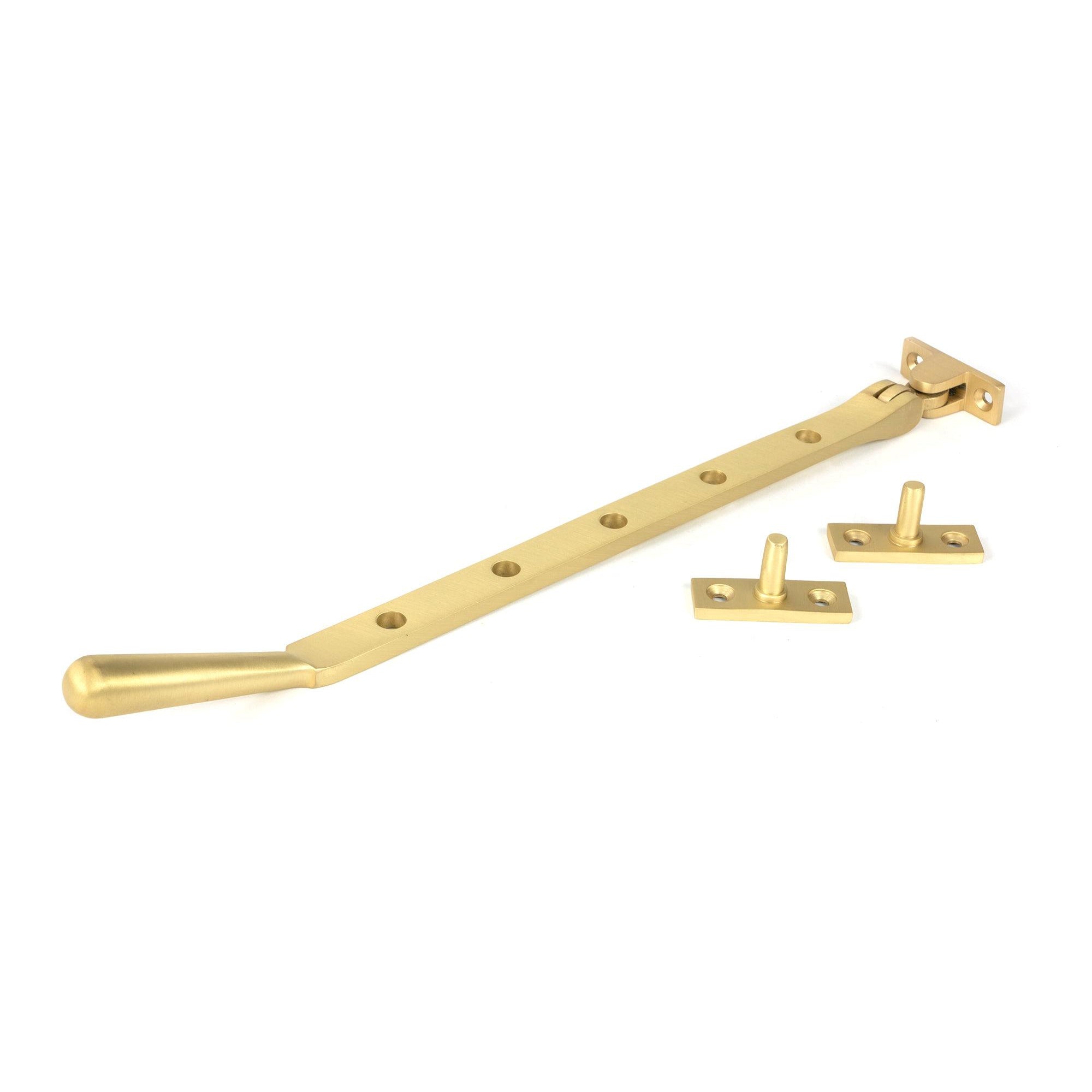 Satin Brass 12" Newbury Stay | From The Anvil-Stays-Yester Home