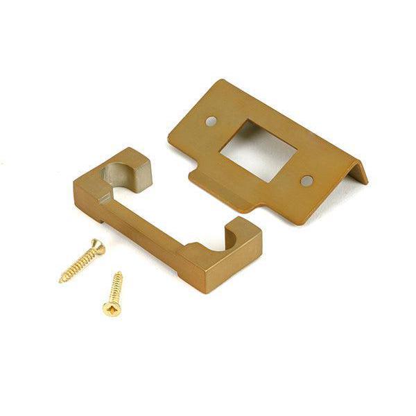 Satin Brass ½" Rebate Kit for Deadbolt - Deadlocks & Deadbolts - From The Anvil - Yester Home