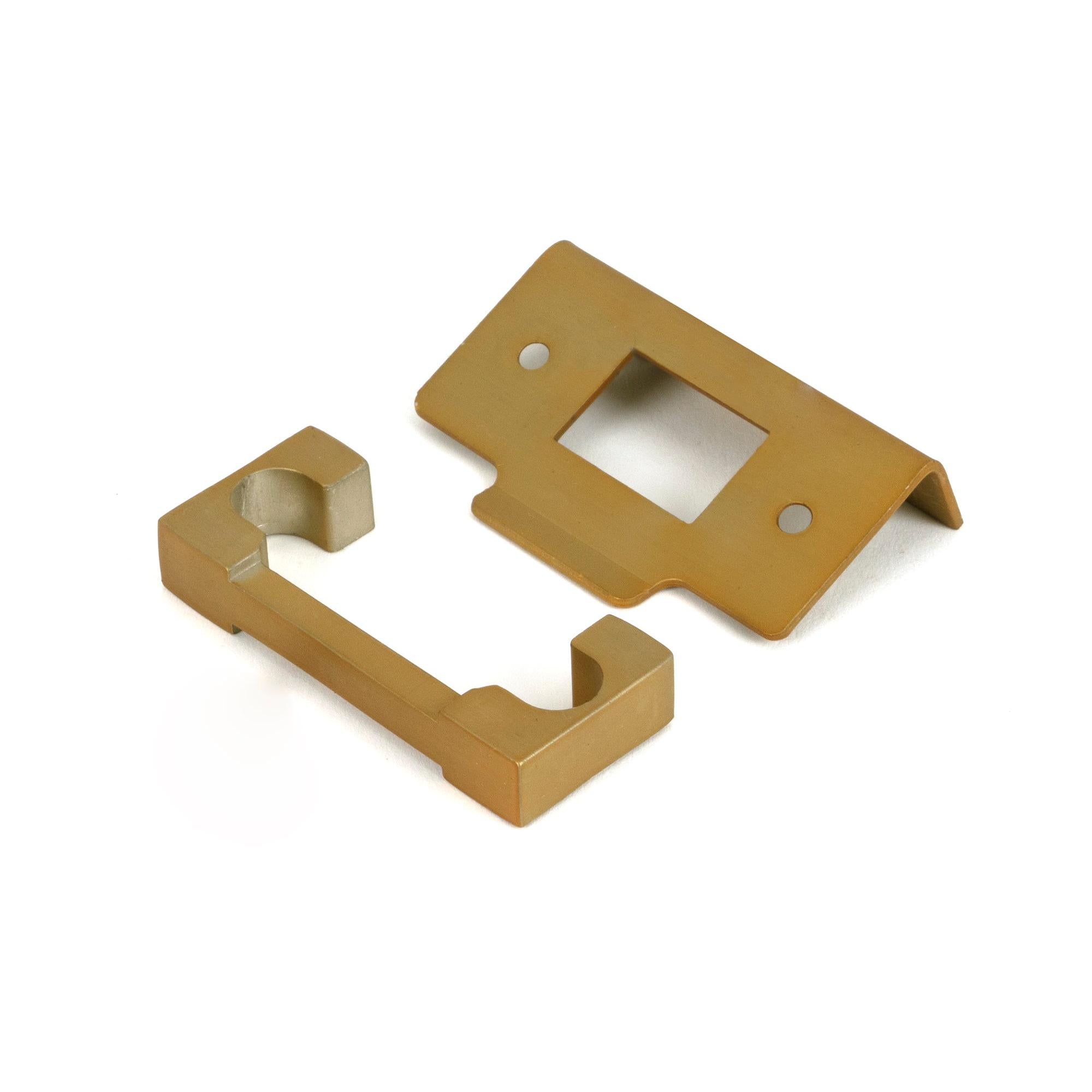 Satin Brass ½" Rebate Kit for Deadbolt - Deadlocks & Deadbolts - From The Anvil - Yester Home