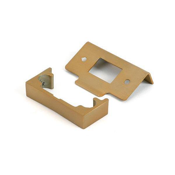 Satin Brass ½" Rebate Kit for Tubular Mortice Latch - Latches - From The Anvil - Yester Home