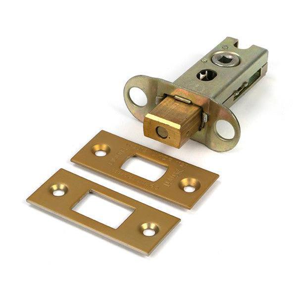 Satin Brass 2½" Heavy Duty Tubular Deadbolt - Deadlocks & Deadbolts - From The Anvil - Yester Home