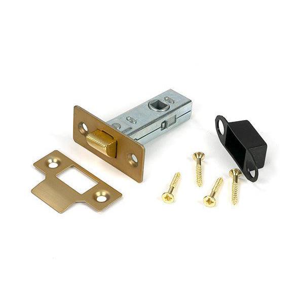 Satin Brass 2½" Tubular Mortice Latch - Latches - From The Anvil - Yester Home