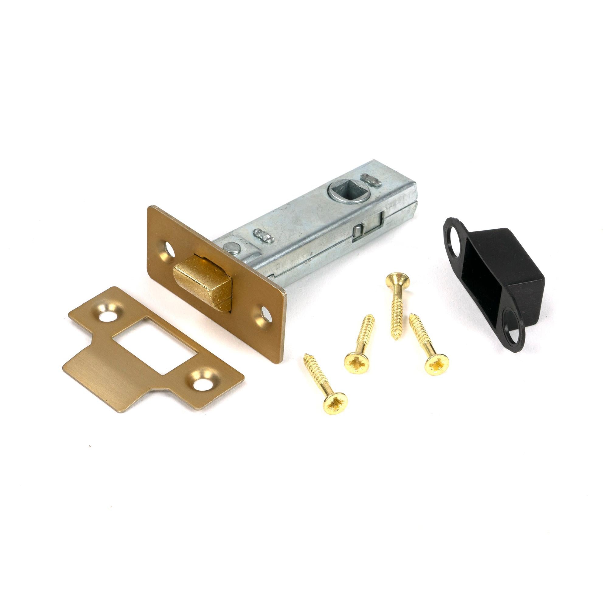 Satin Brass 3" Tubular Mortice Latch - Latches - From The Anvil - Yester Home