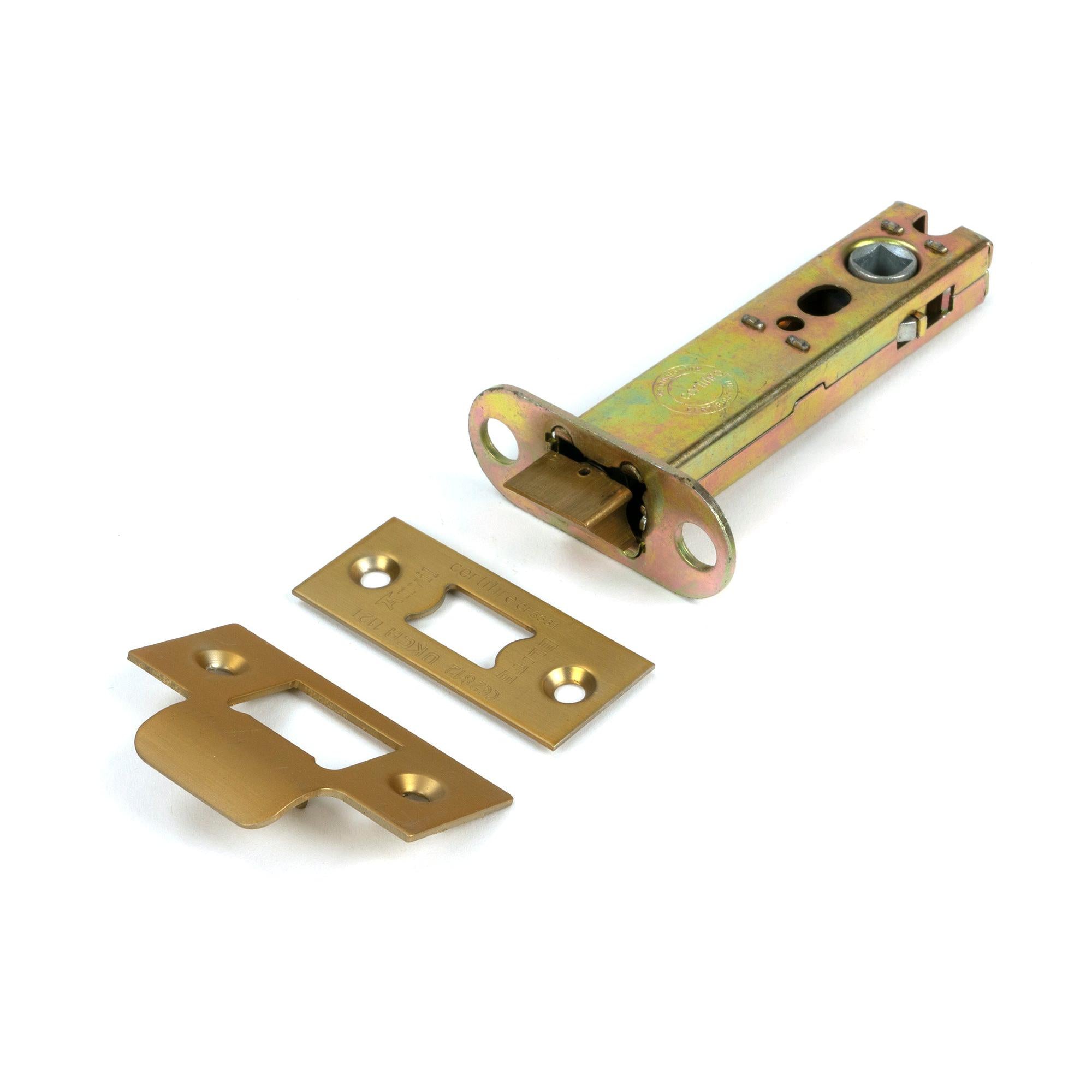 Satin Brass 4" Heavy Duty Latch - Latches - From The Anvil - Yester Home