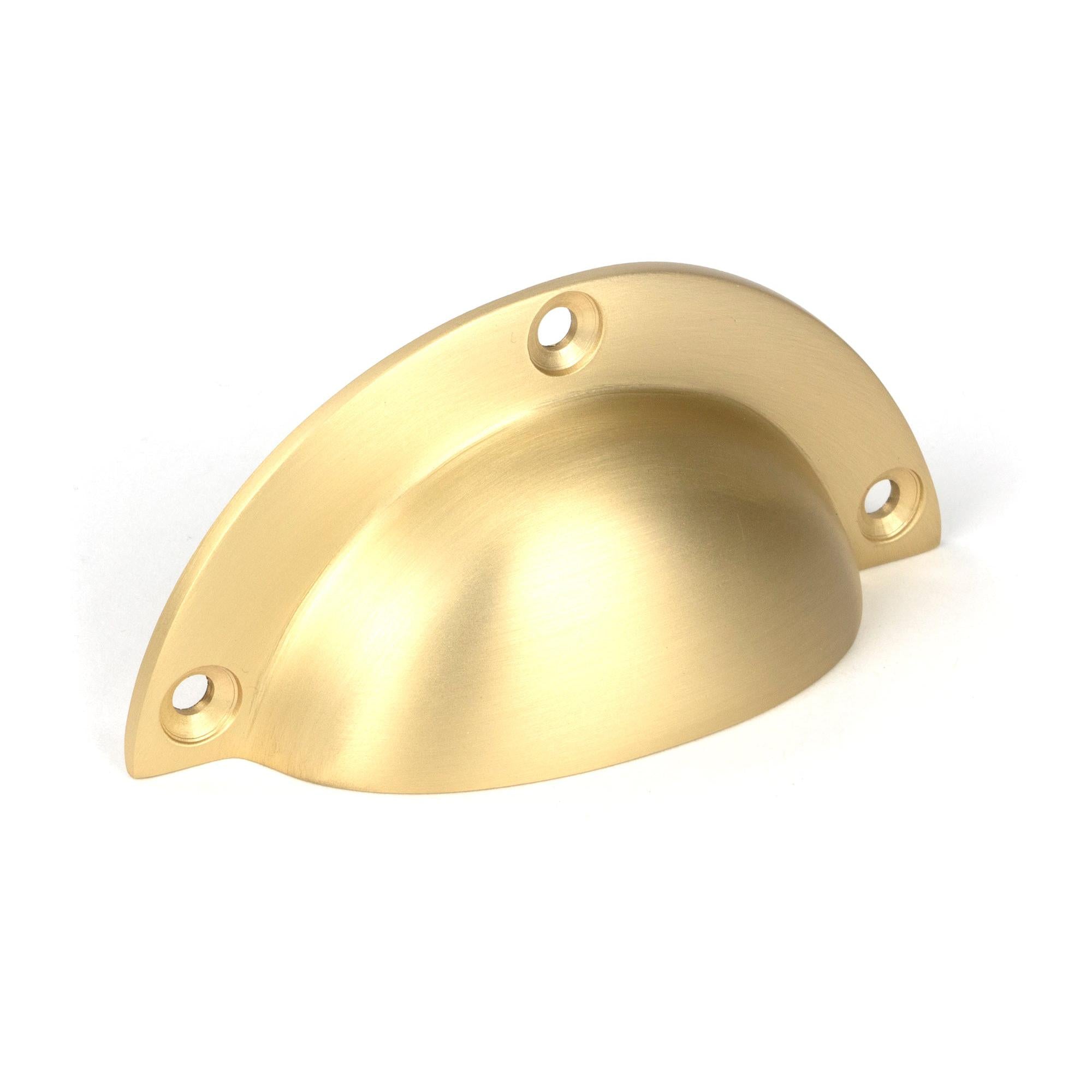Satin Brass 4" Plain Drawer Pull | From The Anvil - Drawer Pulls - From The Anvil - Yester Home