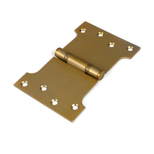 Satin Brass 4" x 4" x 6" Parliament Hinge (pair) ss - Parliament Hinges - From The Anvil - Yester Home