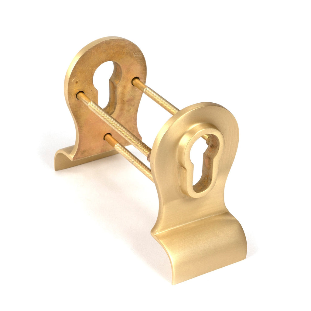 Satin Brass 50mm Euro Door Pull (Back to Back fixings) | From The Anvil-Euro Pulls-Yester Home