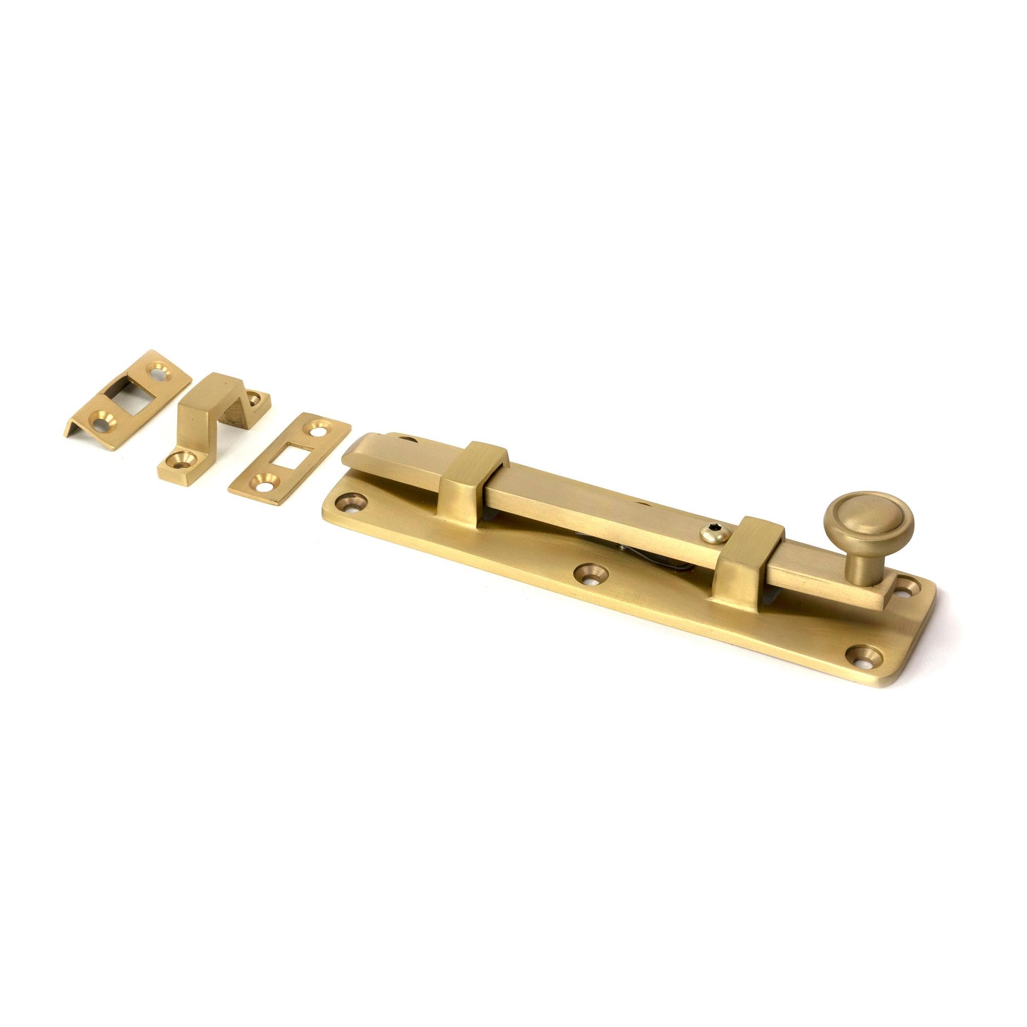 Satin Brass 6" Universal Bolt | From The Anvil - Bolts - From The Anvil - Yester Home