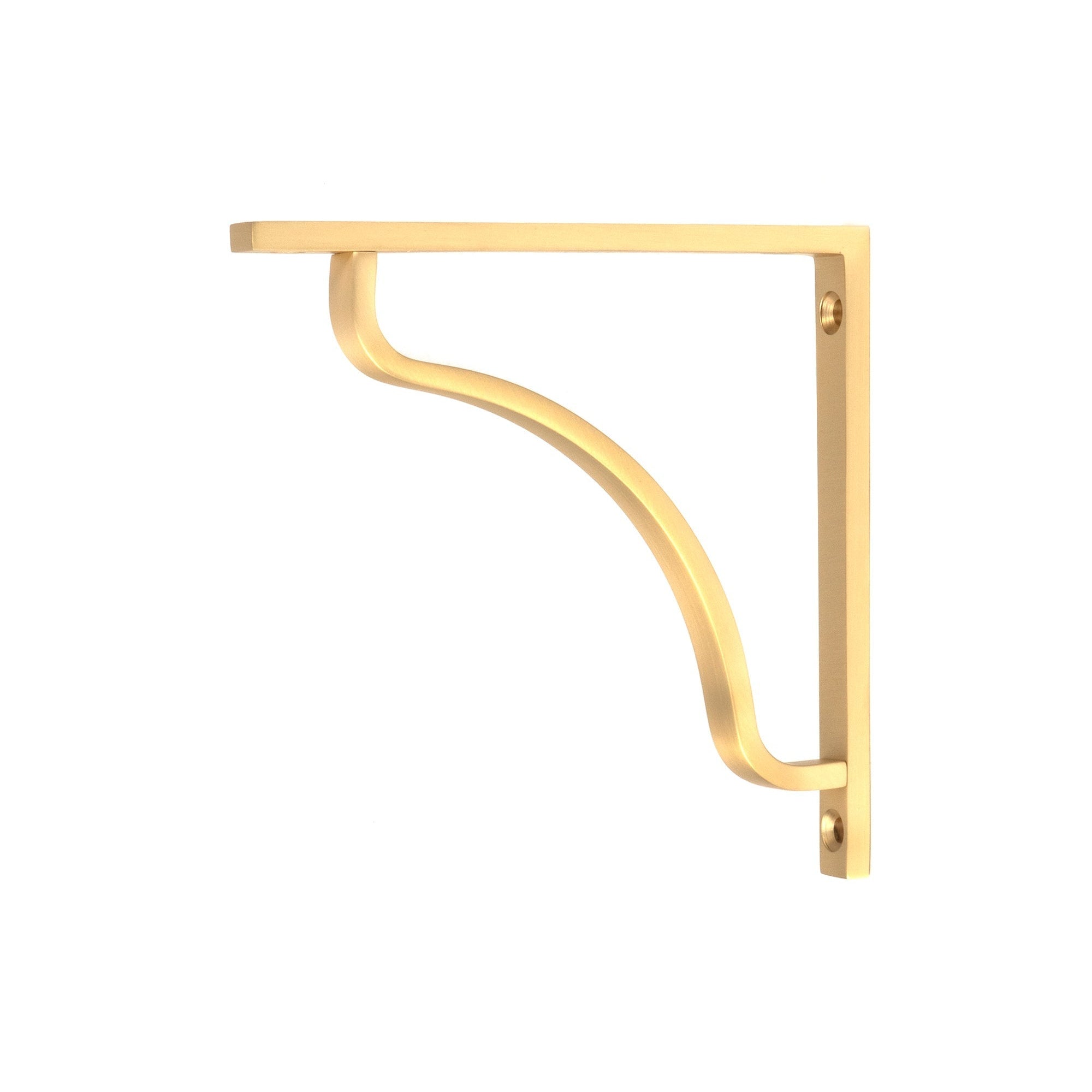 Satin Brass Abingdon Shelf Bracket (150mm x 150mm) | From The Anvil-Shelf Brackets-Yester Home