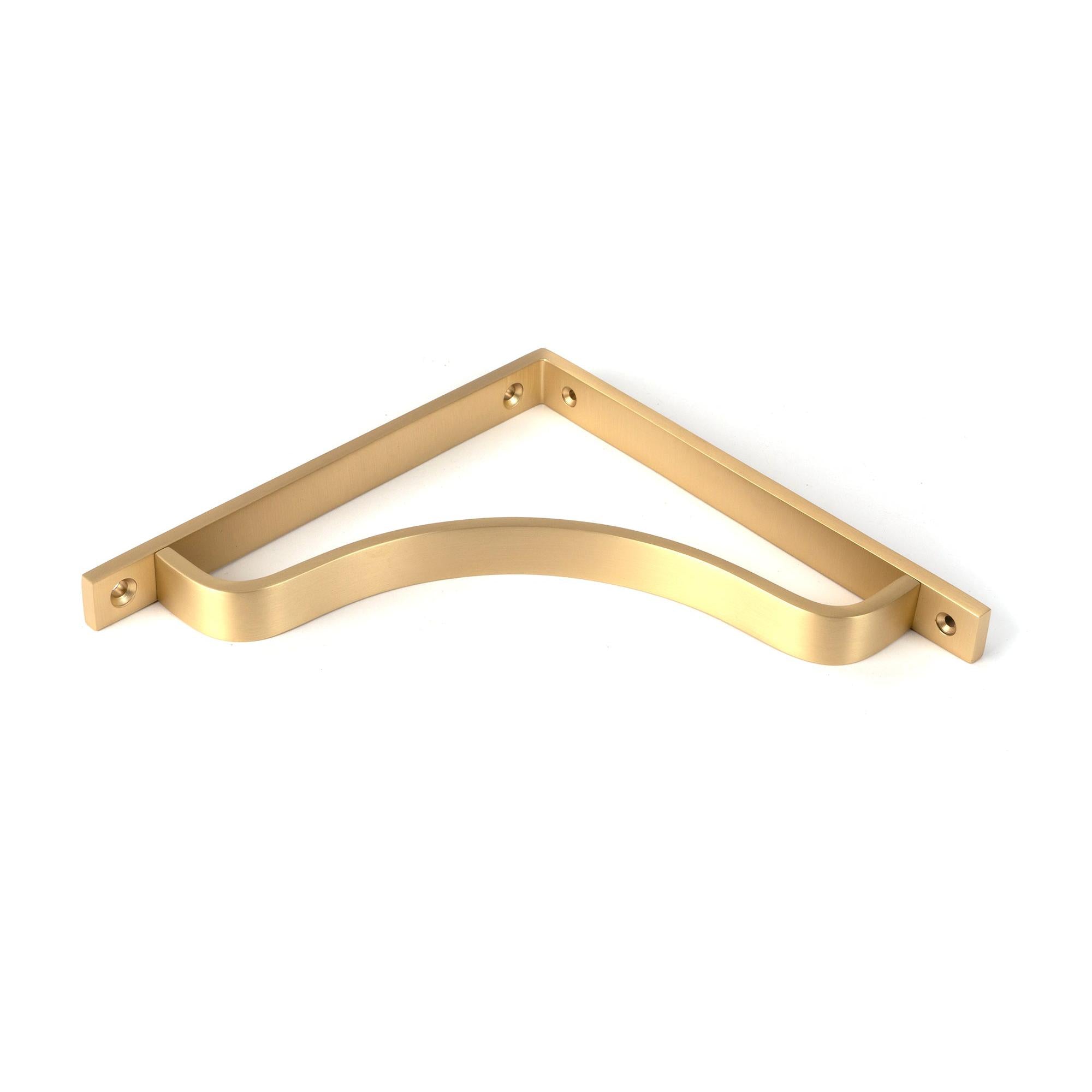 Satin Brass Abingdon Shelf Bracket (200mm x 200mm) | From The Anvil - Shelf Brackets - From The Anvil - Yester Home