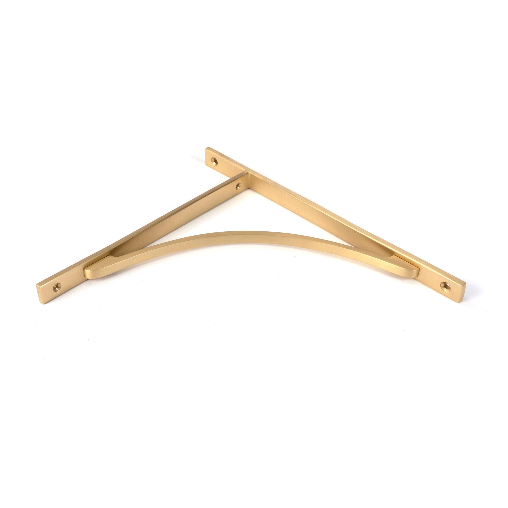 Satin Brass Apperley Shelf Bracket (314mm x 250mm) | From The Anvil - Shelf Brackets - From The Anvil - Yester Home