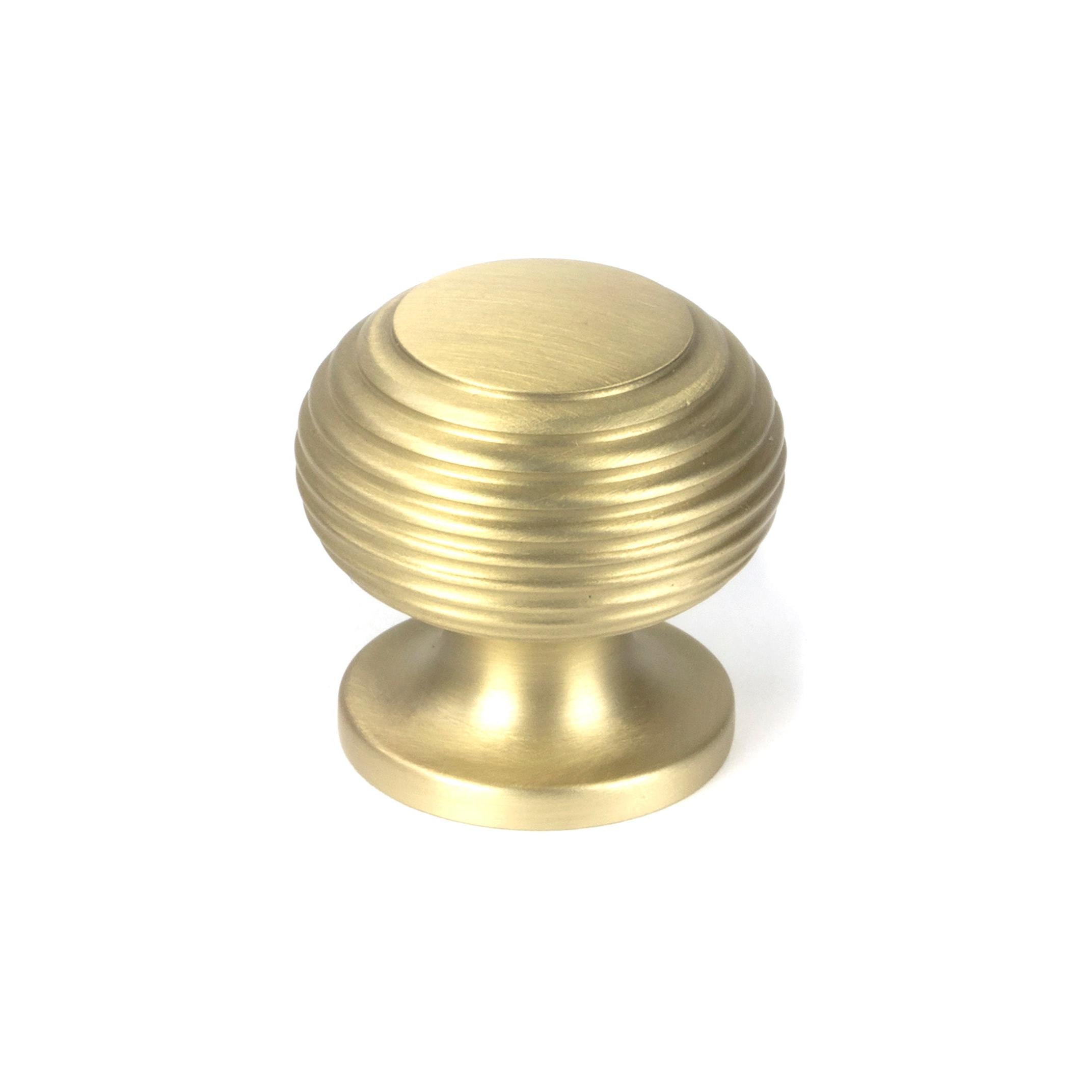 Satin Brass Beehive Cabinet Knob 30mm | From The Anvil - Cabinet Knobs - From The Anvil - Yester Home