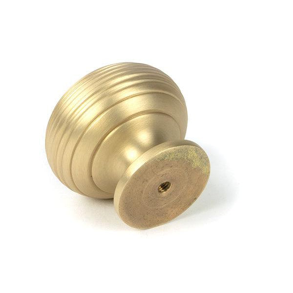 Satin Brass Beehive Cabinet Knob 40mm | From The Anvil-Cabinet Knobs-Yester Home