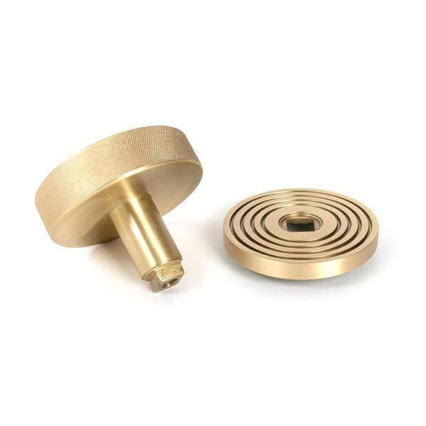 Satin Brass Brompton Centre Door Knob (Beehive) | From The Anvil-Centre Door Knobs-Yester Home