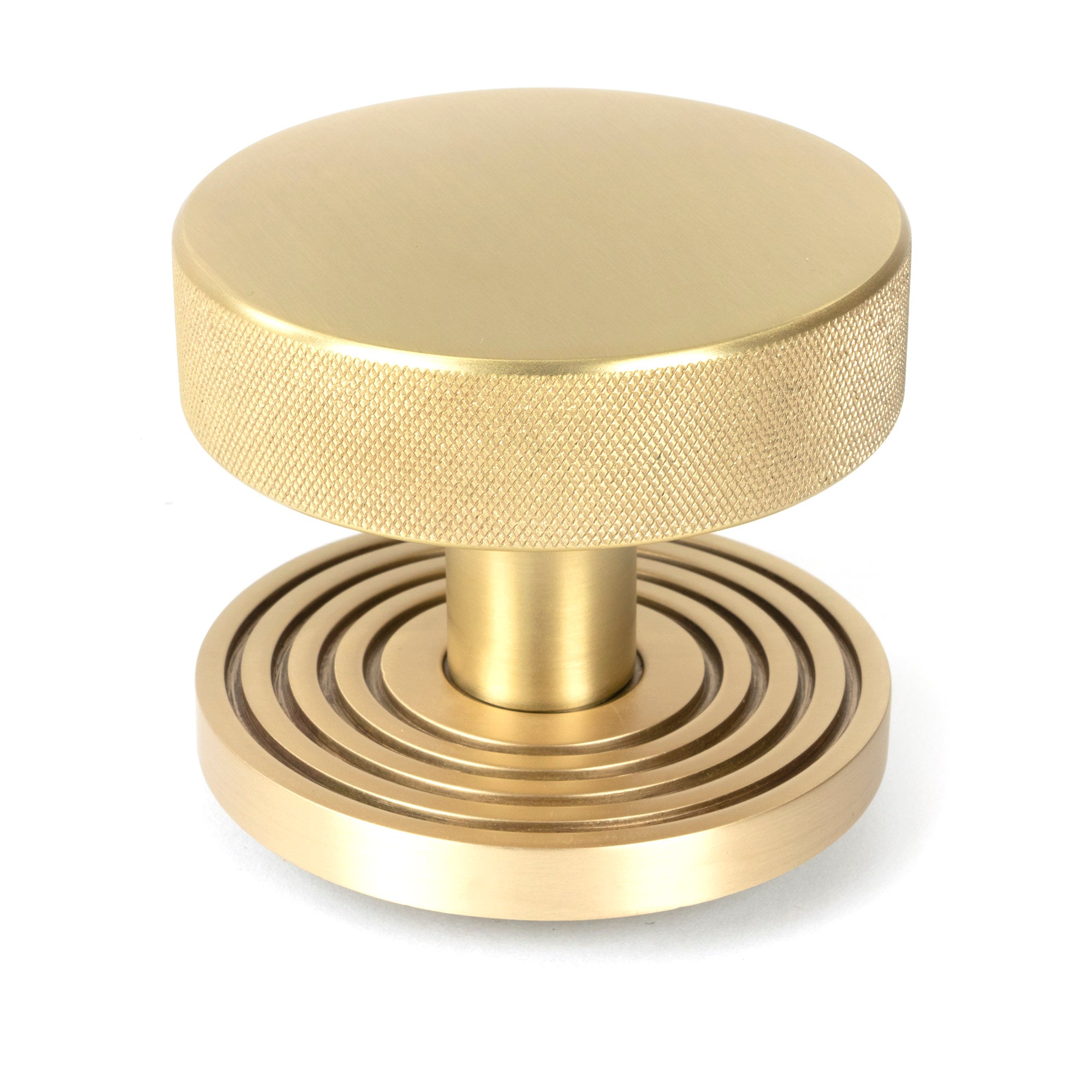 Satin Brass Brompton Centre Door Knob (Beehive) | From The Anvil - Centre Door Knobs - From The Anvil - Yester Home