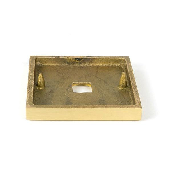 Satin Brass Brompton Centre Door Knob (Square) | From The Anvil-Centre Door Knobs-Yester Home