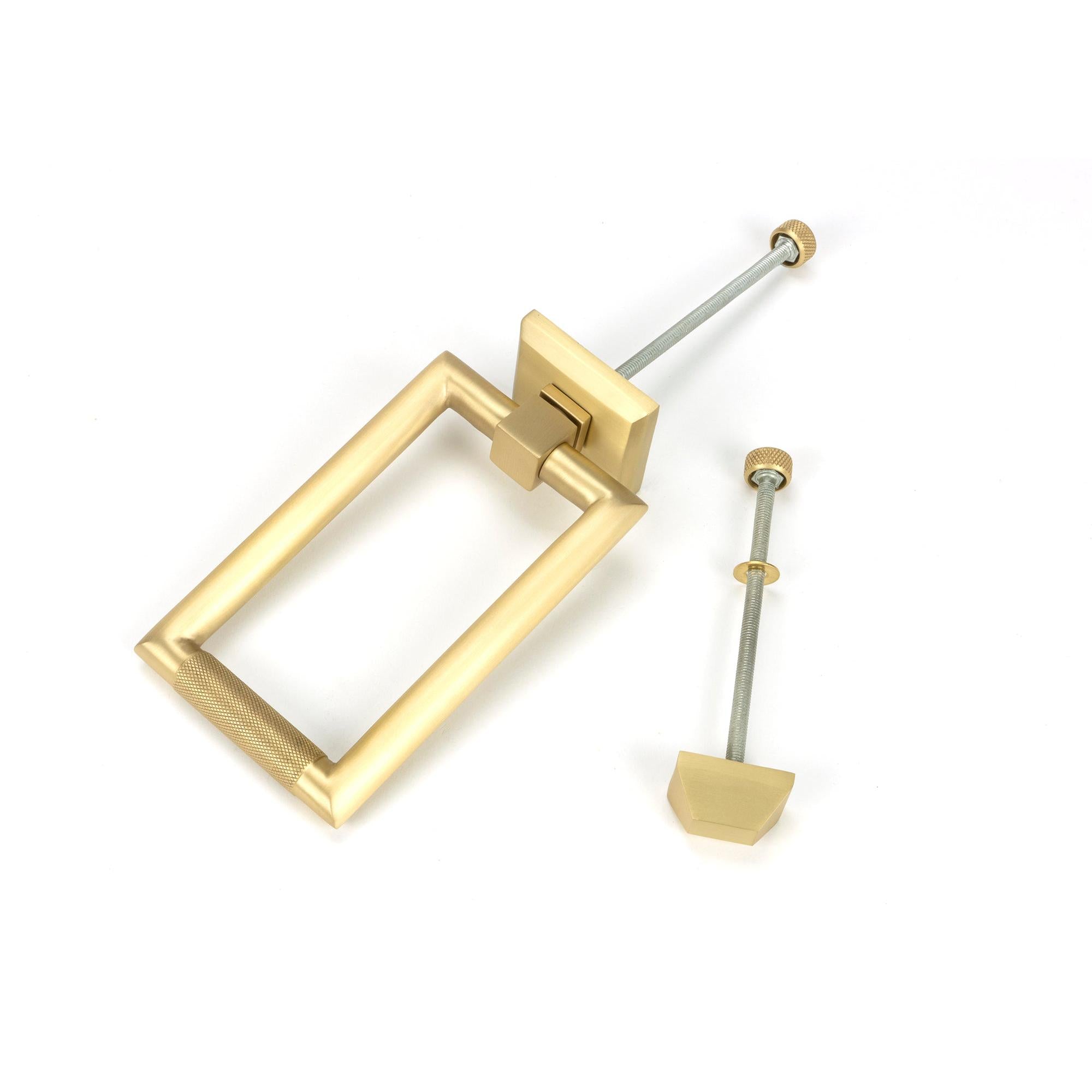 Satin Brass Brompton Door Knocker | From The Anvil - Bolt-Through Door Knockers - From The Anvil - Yester Home