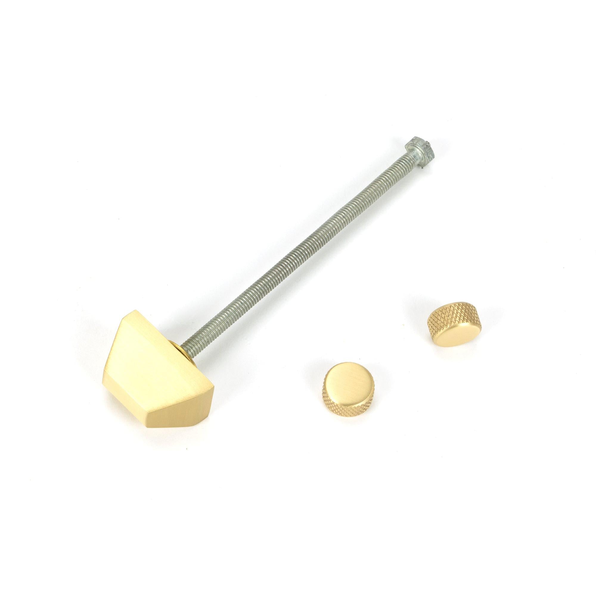 Satin Brass Brompton Door Knocker | From The Anvil - Bolt-Through Door Knockers - From The Anvil - Yester Home