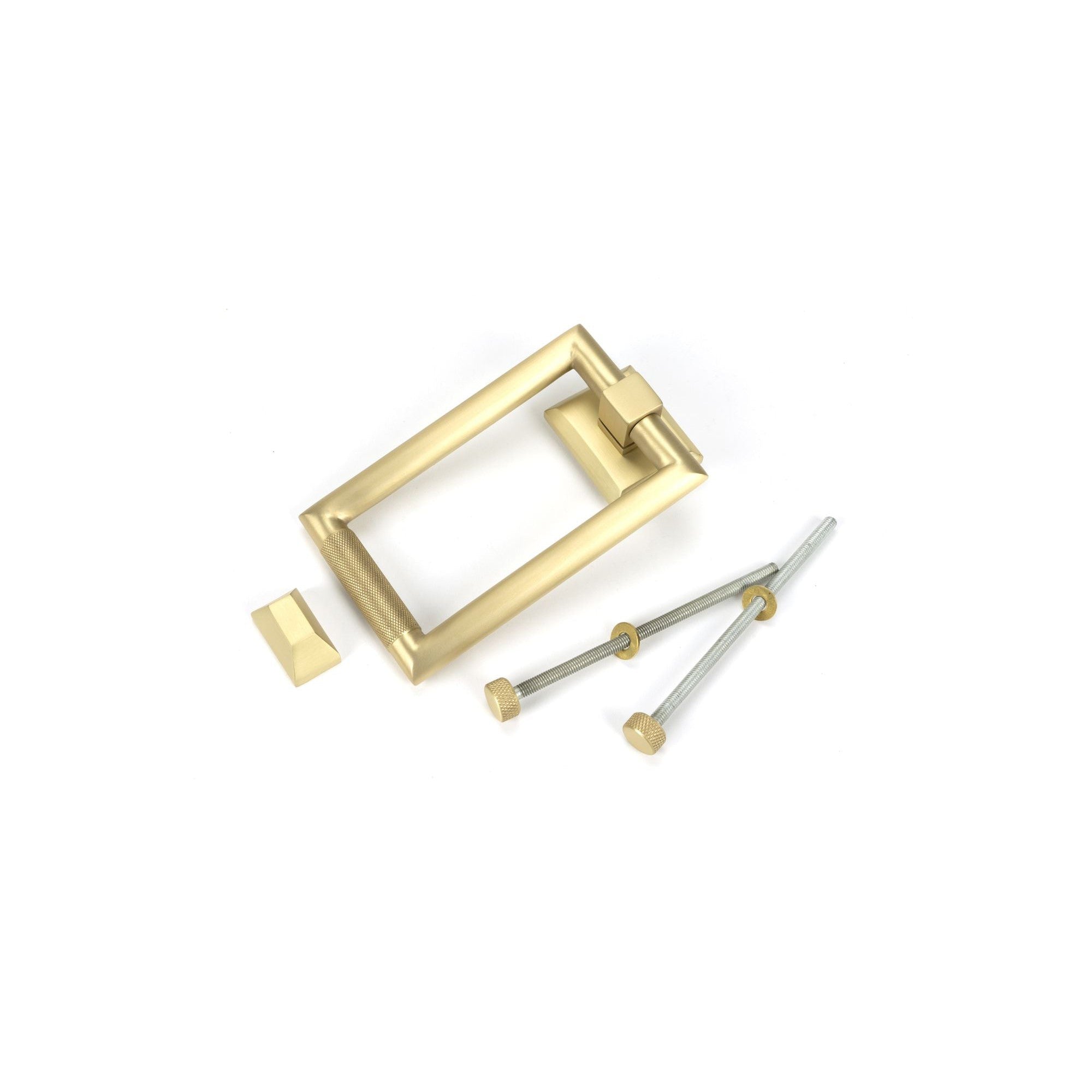 Satin Brass Brompton Door Knocker | From The Anvil - Bolt-Through Door Knockers - From The Anvil - Yester Home