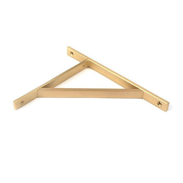 Satin Brass Chalfont Shelf Bracket (260mm x 200mm) | From The Anvil-Shelf Brackets-Yester Home