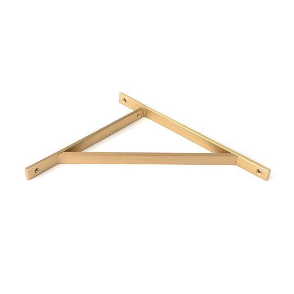 Satin Brass Chalfont Shelf Bracket (314mm x 250mm) | From The Anvil-Shelf Brackets-Yester Home