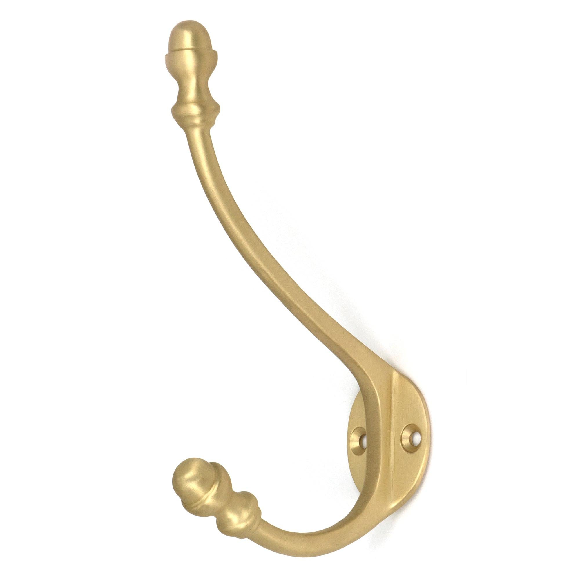 Satin Brass Hat & Coat Hook | From The Anvil - Coat Hooks - From The Anvil - Yester Home