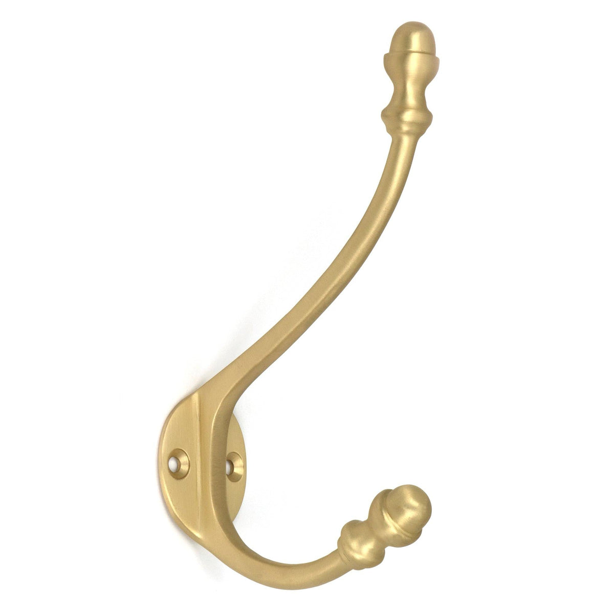 Satin Brass Hat & Coat Hook | From The Anvil - Coat Hooks - From The Anvil - Yester Home