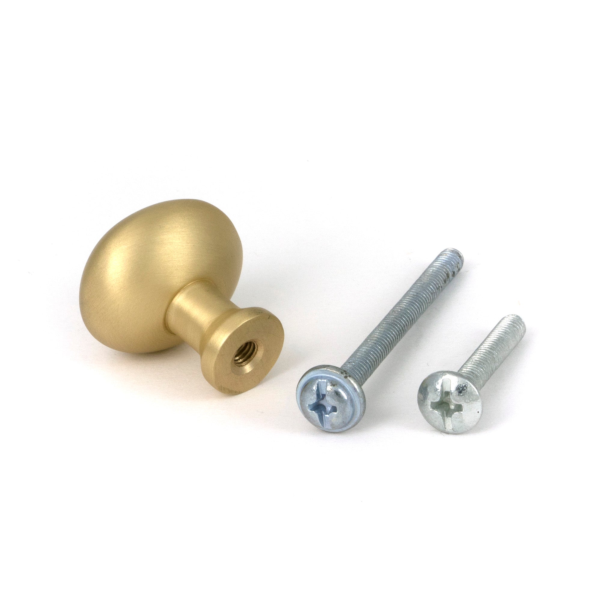 Satin Brass Moore Cabinet Knob - 25mm - Cabinet Knobs - From The Anvil - Yester Home