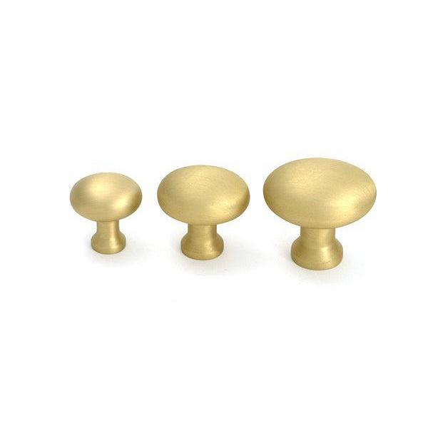 Satin Brass Moore Cabinet Knob - 25mm - Cabinet Knobs - From The Anvil - Yester Home