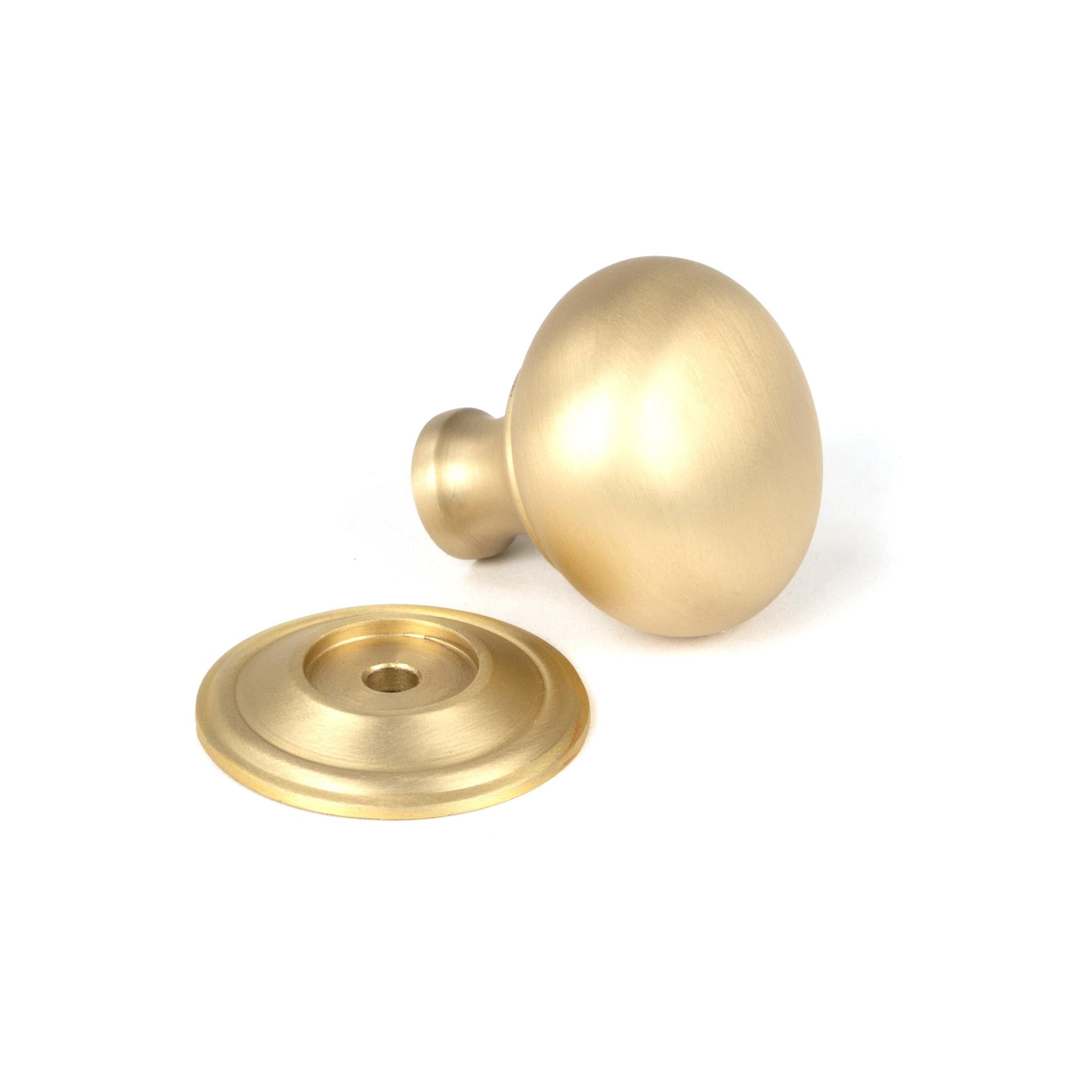 Satin Brass Mushroom Cabinet Knob 32mm | From The Anvil - Cabinet Knobs - From The Anvil - Yester Home