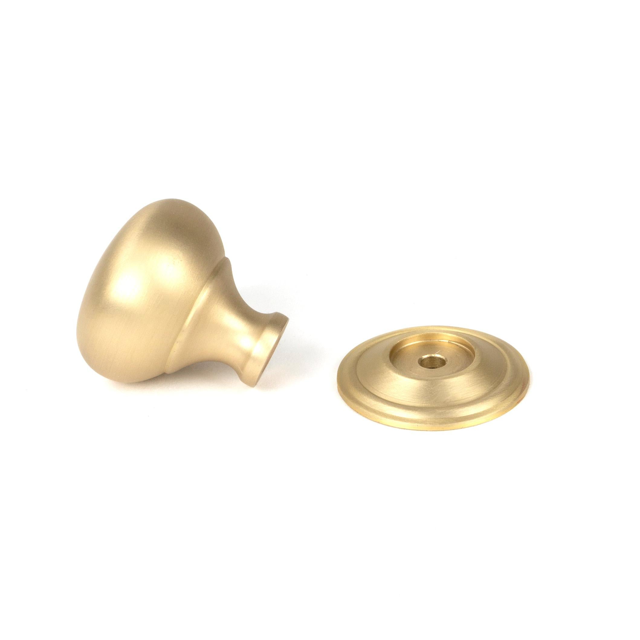 Satin Brass Mushroom Cabinet Knob 32mm | From The Anvil - Cabinet Knobs - From The Anvil - Yester Home
