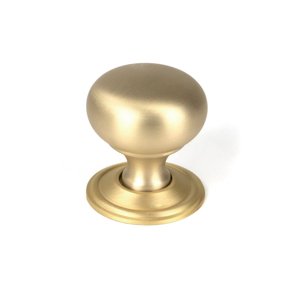 Satin Brass Mushroom Cabinet Knob 32mm | From The Anvil-Cabinet Knobs-Yester Home
