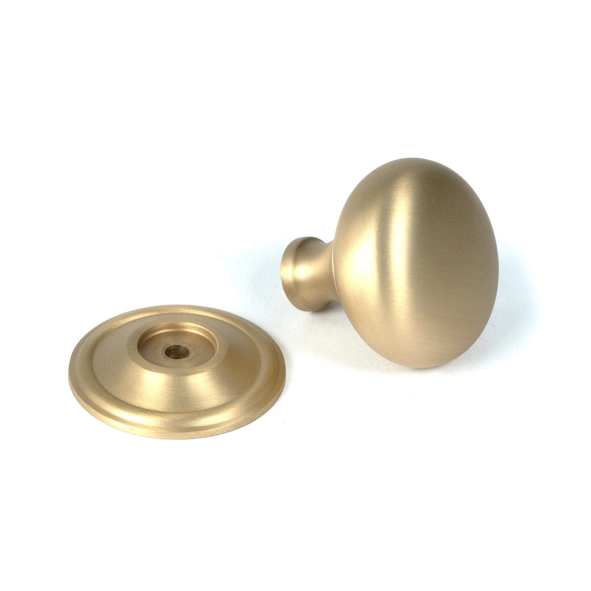 Satin Brass Mushroom Cabinet Knob 38mm | From The Anvil - Cabinet Knobs - From The Anvil - Yester Home