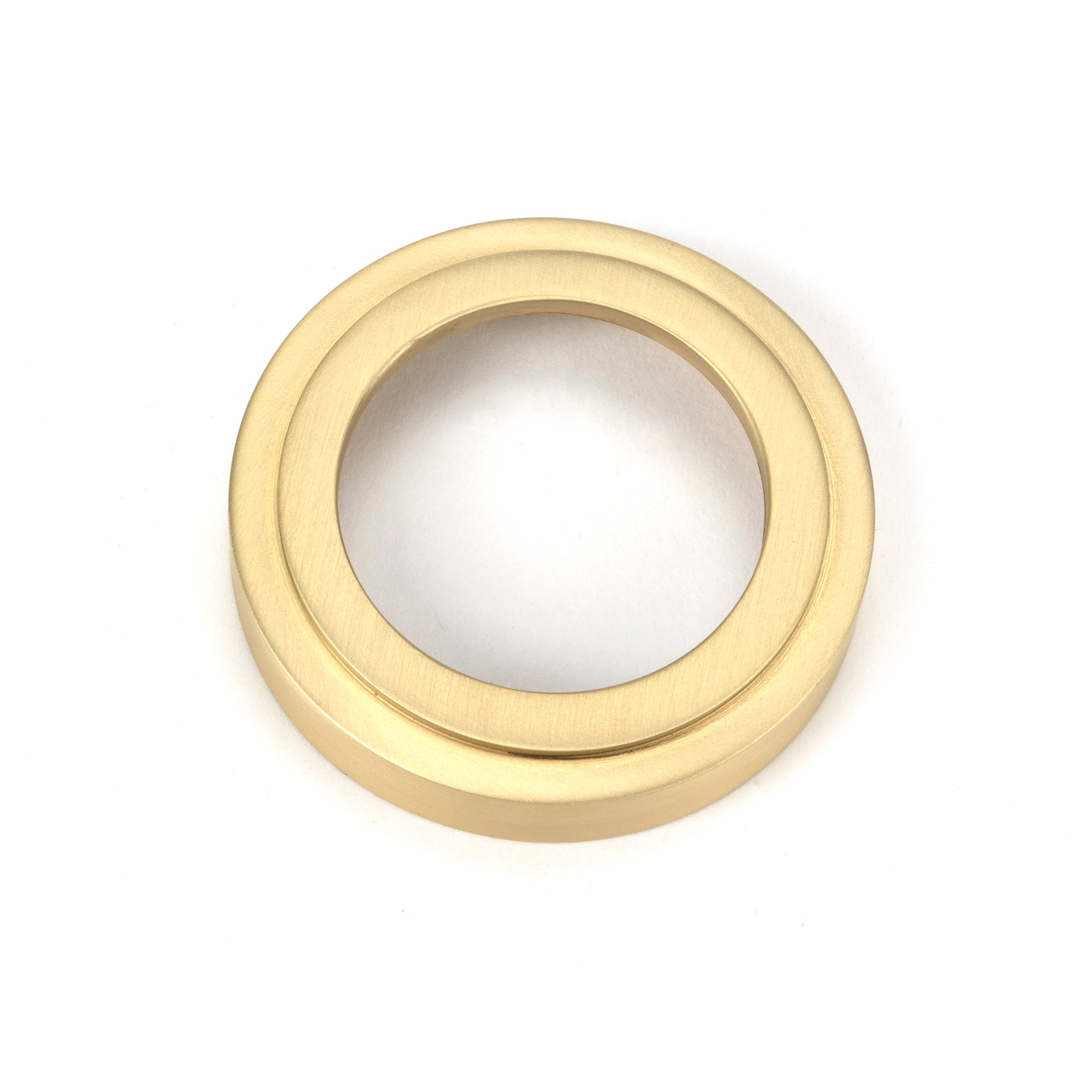Satin Brass Round Euro Escutcheon (Art Deco) | From The Anvil - Euro Escutcheons - From The Anvil - Yester Home
