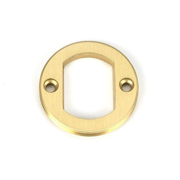 Satin Brass Round Euro Escutcheon (Beehive) | From The Anvil-Euro Escutcheons-Yester Home