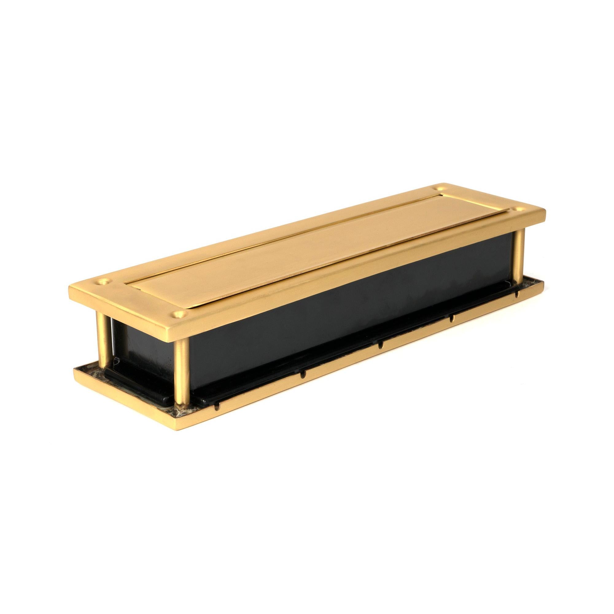 Satin Brass Traditional Letterbox | From The Anvil - Letterbox - From The Anvil - Yester Home