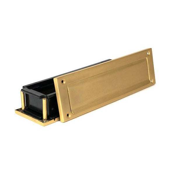 Satin Brass Traditional Letterbox | From The Anvil-Letterbox-Yester Home