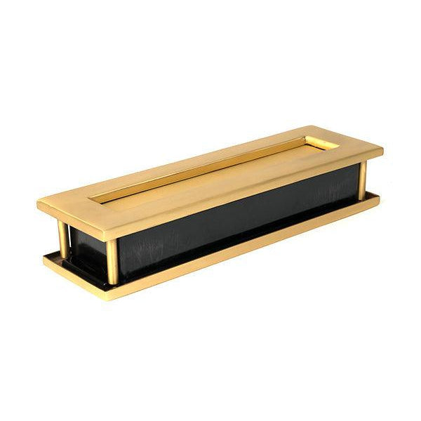 Satin Brass Traditional Letterbox | From The Anvil-Letterbox-Yester Home