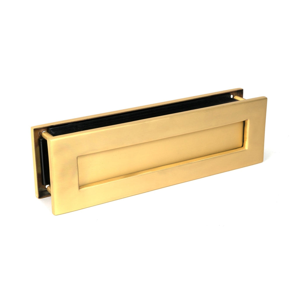 Satin Brass Traditional Letterbox | From The Anvil-Letterbox-Yester Home
