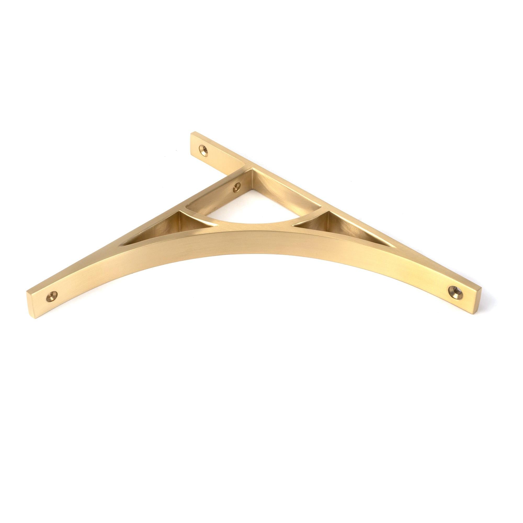 Satin Brass Tyne Shelf Bracket (260mm x 200mm) | From The Anvil - Shelf Brackets - From The Anvil - Yester Home