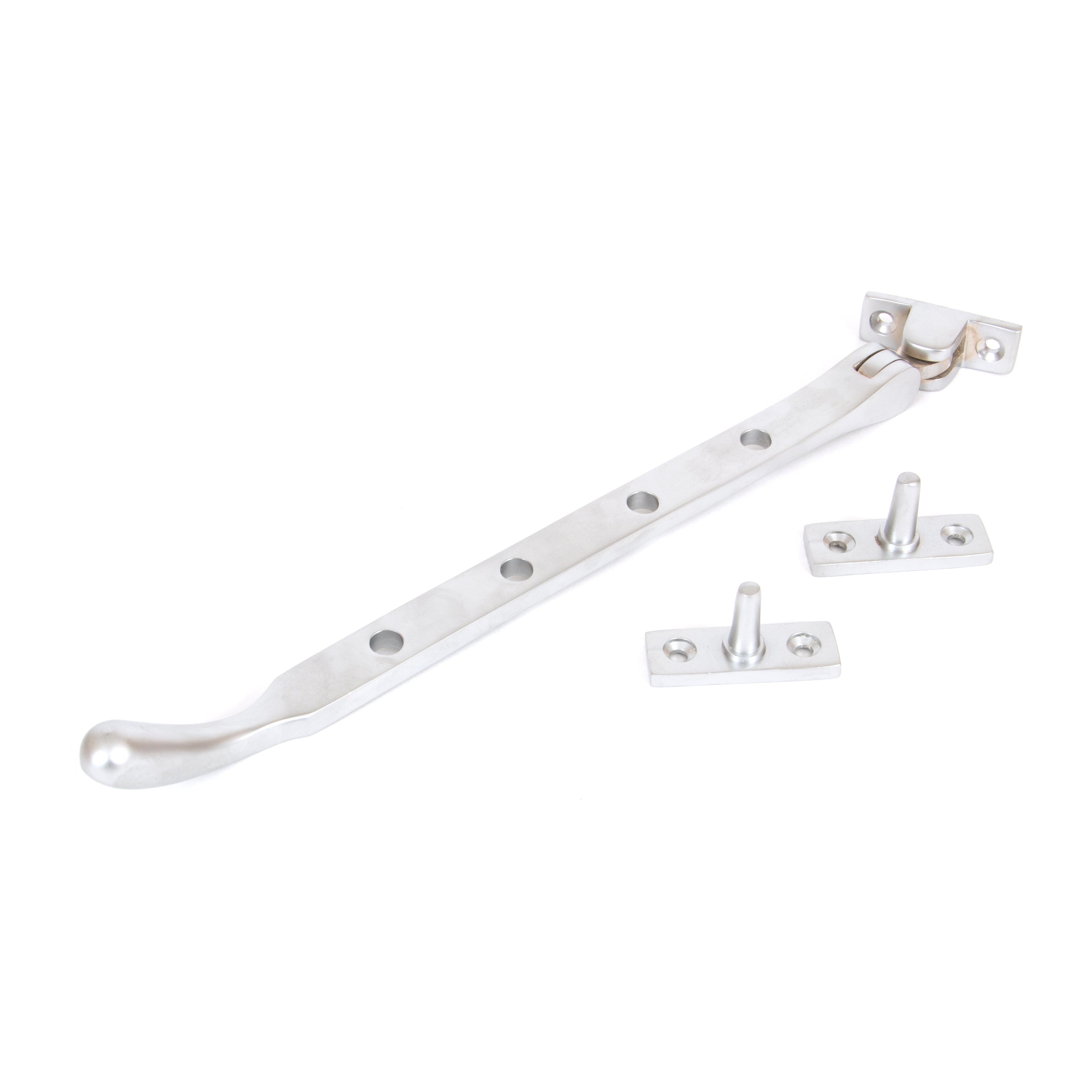 Satin Chrome 10" Peardrop Stay | From The Anvil-Stays-Yester Home