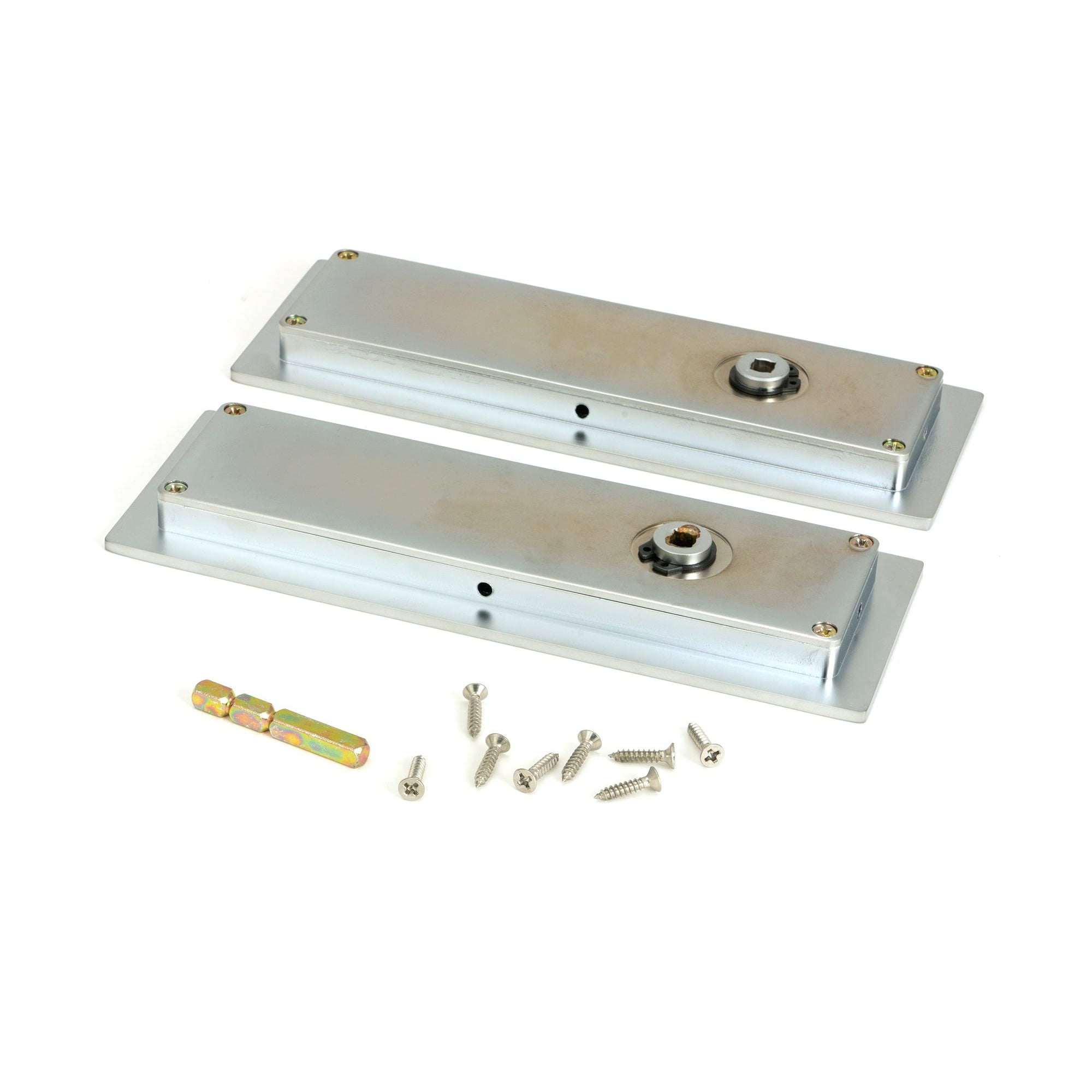 Satin Chrome 175mm Plain Rectangular Pull - Privacy Set | From The Anvil-Cabinet Pulls-Yester Home