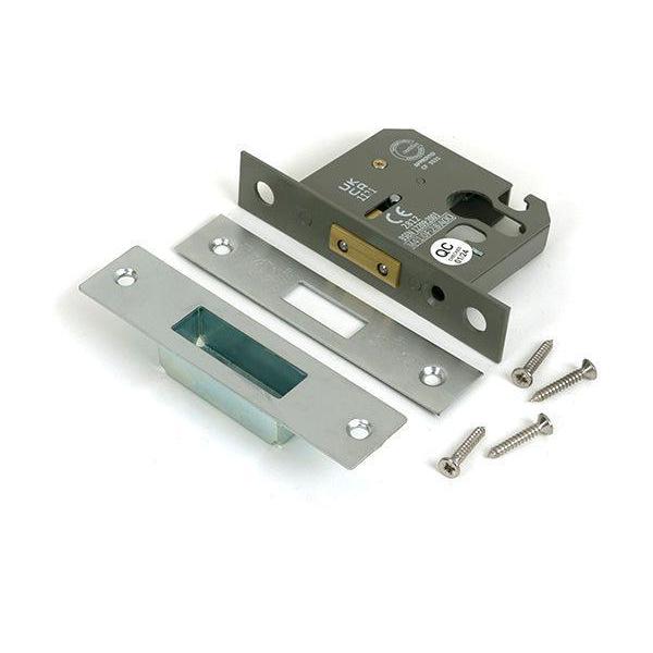 Satin Chrome 2½" Euro Profile Dead Lock - Deadlocks & Deadbolts - From The Anvil - Yester Home