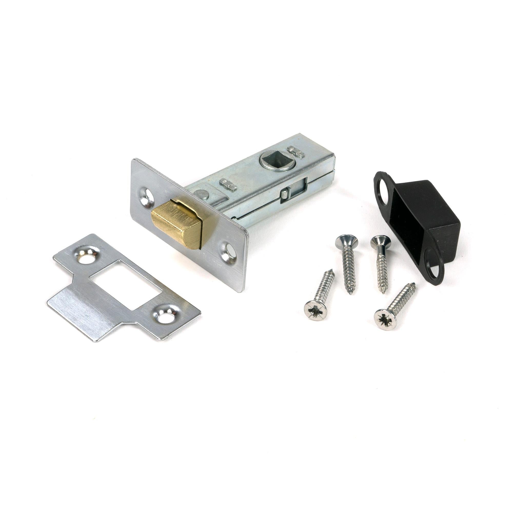 Satin Chrome 2½" Tubular Mortice Latch - Latches - From The Anvil - Yester Home
