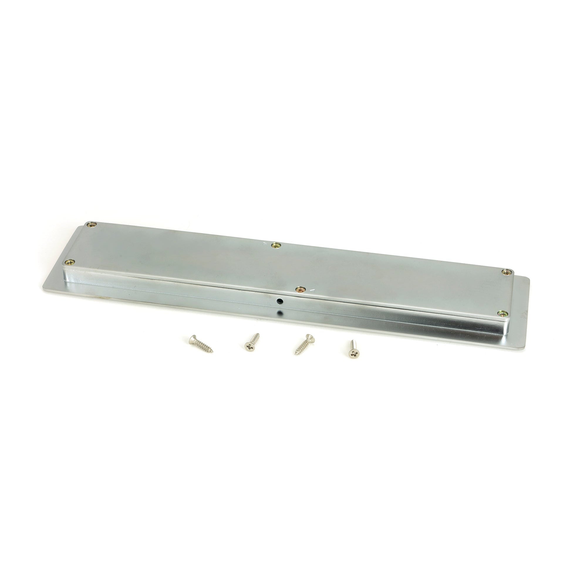 Satin Chrome 250mm Art Deco Rectangular Pull | From The Anvil-Cabinet Pulls-Yester Home