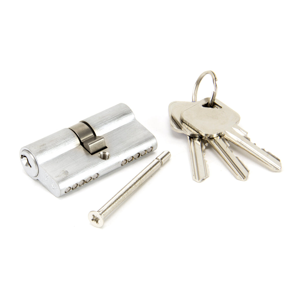 Satin Chrome 30/30 Euro Cylinder | From The Anvil-Euro Cylinders-Yester Home